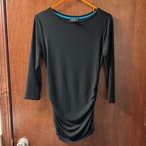 JNY  Ruched three-quarter length sleeve top